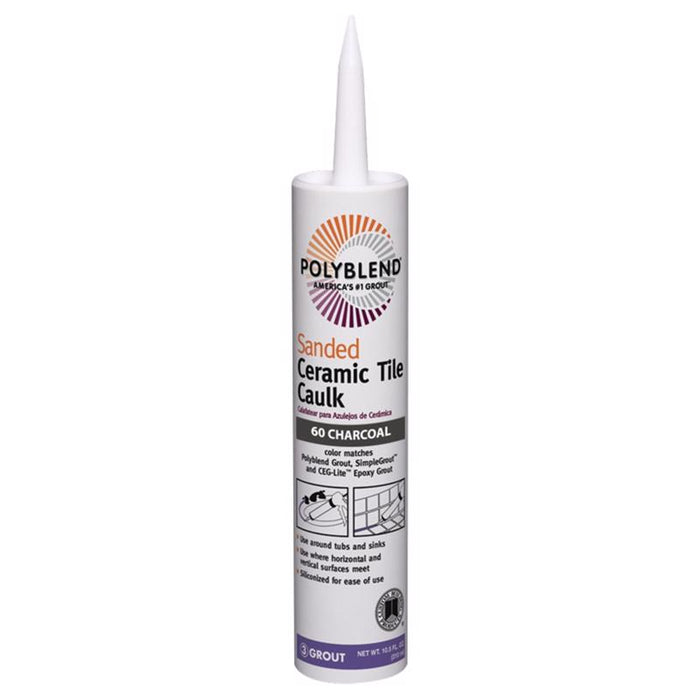 Custom Building Products Polyblend Charcoal Siliconized Acrylic Tile Caulk 10.5 oz