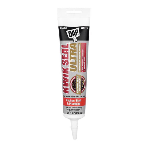 DAP Kwik Seal Ultra White Siliconized Acrylic Kitchen and Bath Sealant 5.5 oz