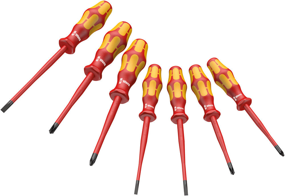 160 iSS/7 Screwdriver set Kraftform Plus Series 100. With reduced blade diameters and smaller handle diameters