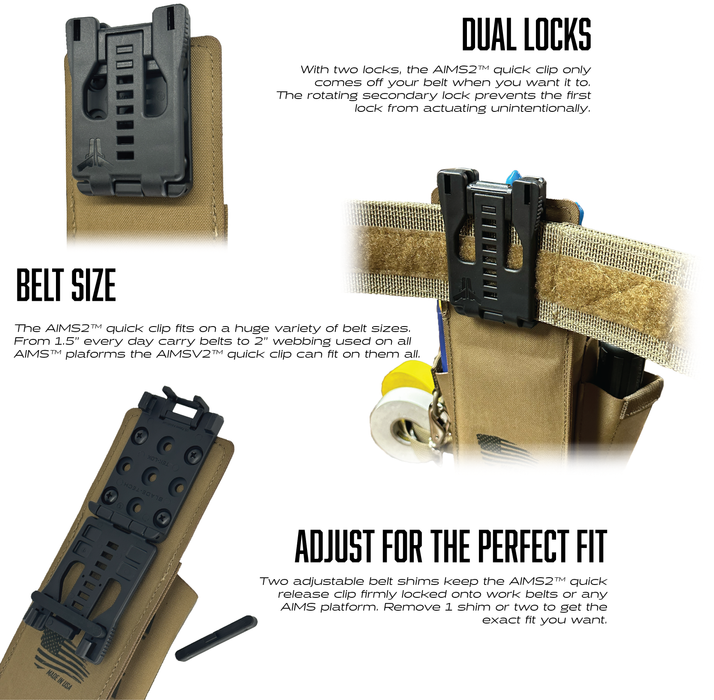 Main Tool Attachment Pouch ROTATE/QUICK RELEASE Coyote/Orange