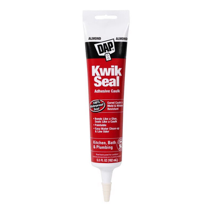 DAP Kwik Seal Almond Acrylic Latex Kitchen and Bath Adhesive Caulk 5.5 oz