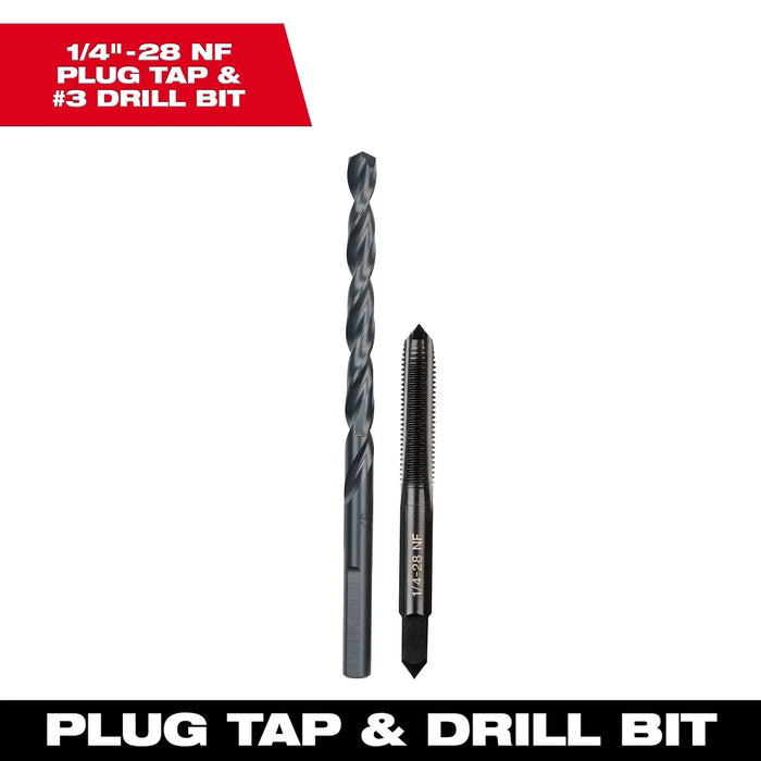 Milwaukee 5/16"-18 NC Straight Flute Plug Tap & F Drill Bit 49-57-5542
