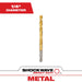 Milwaukee Shockwave 1/4 in. X 4.13 in. L Titanium Red Helix Drill Bit Hex Shank 1 pc 48-89-4613, main product view