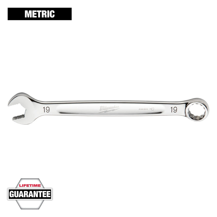 Milwaukee 19 mm X 19 mm 12 Point Metric Combination Wrench 9.84 in. L 1 pc 45-96-9519, main product view