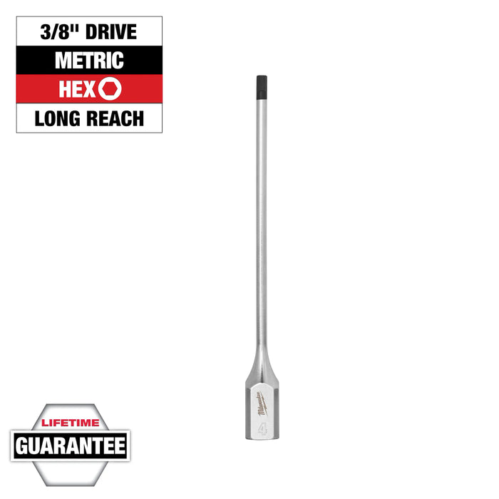 Milwaukee 3/8in. Drive 4mm Long Hex Bit Socket, 45-34-1082, main product view