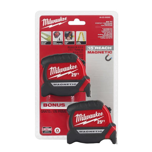 MAG TAPE MEASURE 25 2PK