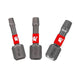 DRIVE BIT SET SQR 1 3PC