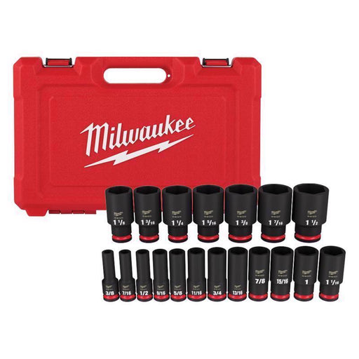 SOCKET SET SAE 1/2 19PC