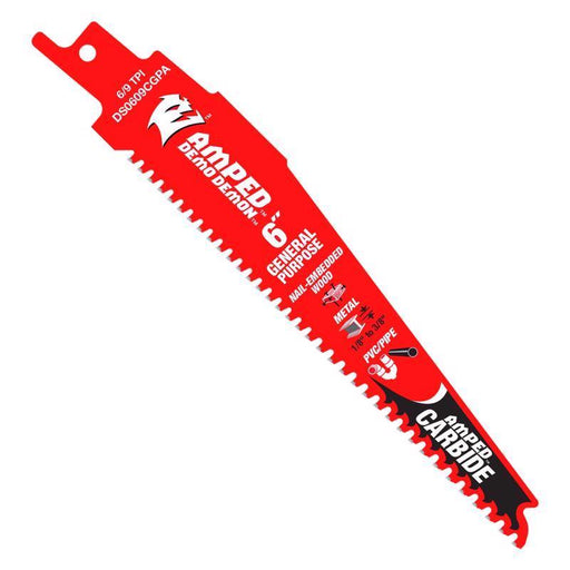 RECIP SAW BLADE CARBD 6