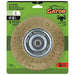 Gator 6 in. Fine Cable Twist Wire Wheel Brush Brass Coated Steel 4500 rpm 1 pc