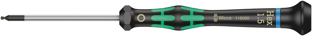 2052 Ball end hexagon screwdriver for electronic applications