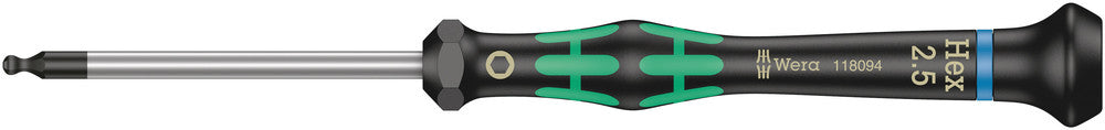 2052 Ball end hexagon screwdriver for electronic applications
