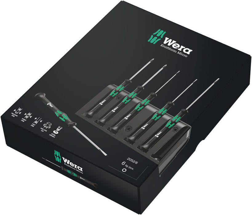 Wera 2052/6 Hexagon screwdriver set and rack for electronic applications, 6 pieces 05118156001, view 2