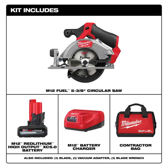 Milwaukee 2521-21HO M12 FUEL™ 5-3/8” Circular Saw Kit