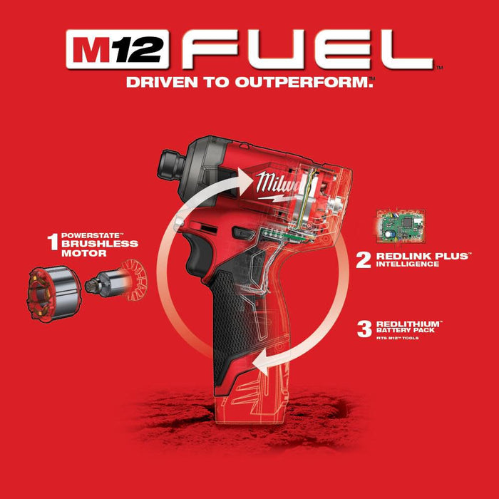 Milwaukee M12 FUEL™ SURGE™ 1/4" Hex Hydraulic Driver 2551-20