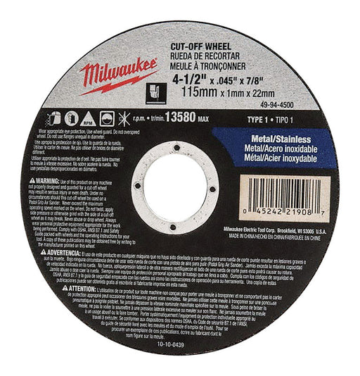 TYPE 1 CUTWHEEL 4.5X.045
