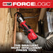 Milwaukee M12 FORCE LOGIC press tool in use