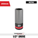Milwaukee SHOCKWAVE™ Impact Duty 1/2 Drive 23MM Metric Lug Nut Wheel Socket, 49-66-7808, main product view