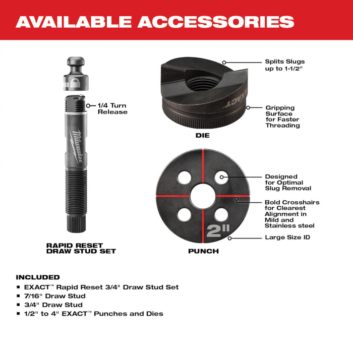 Milwaukee 2677-04 M18™ FORCE LOGIC™ 6T Knockout Tool 1/2" - 4"