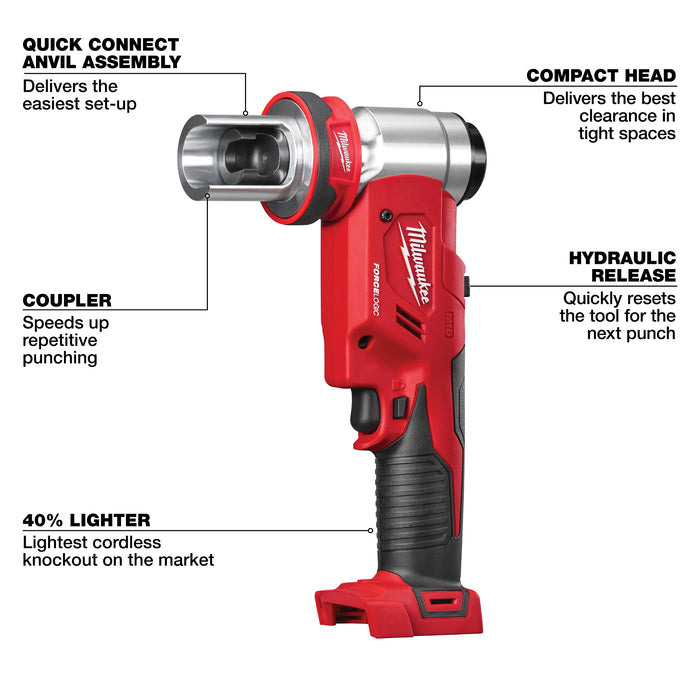 Milwaukee 2677-04 M18™ FORCE LOGIC™ 6T Knockout Tool 1/2" - 4"