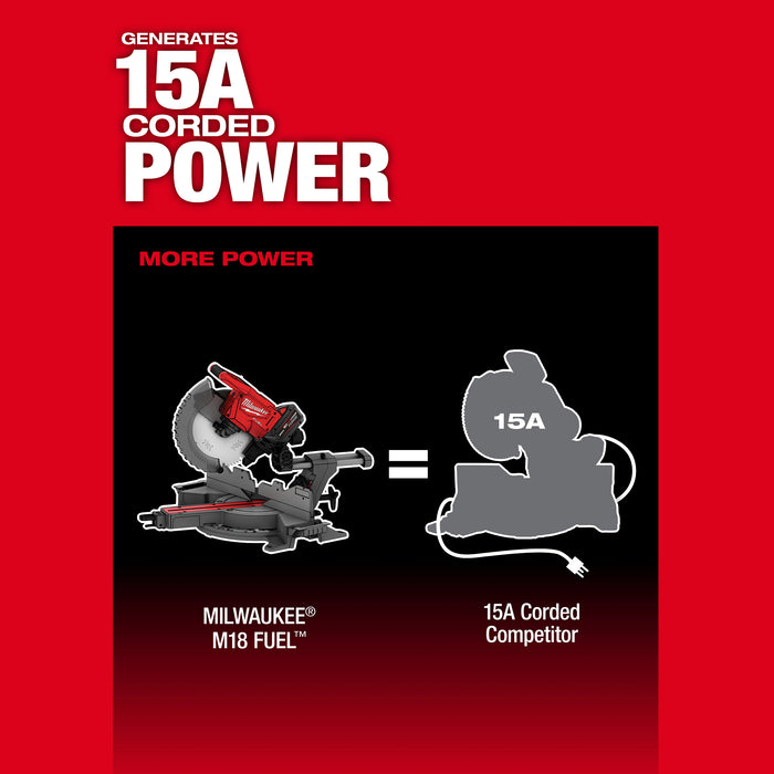 Milwaukee 2739-21HD M18 FUEL™ 12" Dual Bevel Sliding Compound Miter Saw