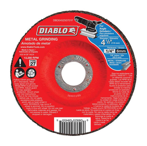 METAL GRIND DISC 4-1/2D