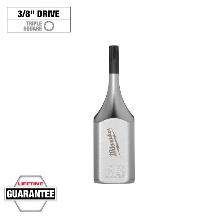 Milwaukee 3/8in. Drive 4mm Triple Square Bit Socket, 45-34-1138, main product view