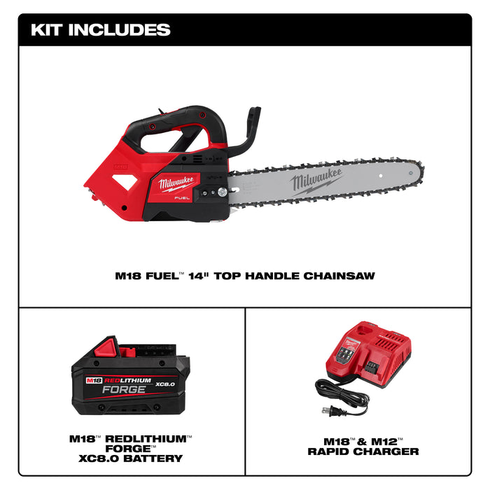 Milwaukee 2826-21T M18 FUEL™ 14" Top Handle Chainsaw Kit
