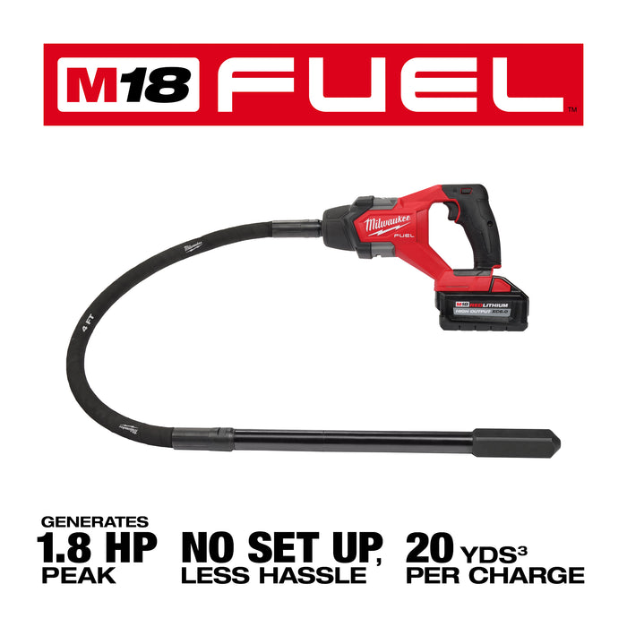 Milwaukee 2910-21 M18 FUEL™ 4' Concrete Pencil Vibrator Kit
