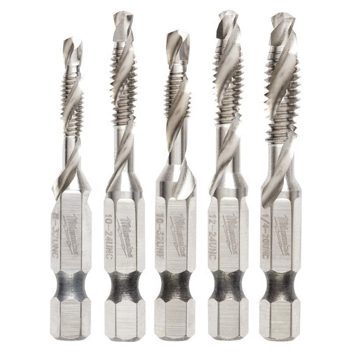 Milwaukee Shockwave Metal Drill and Tap Set Hex Shank 5 pc 48-89-4874