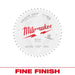 Milwaukee 6-1/2 in. D X 20 mm Tungsten Carbide Track Saw Blade 48 teeth 1 pk 48-40-0627, main product view