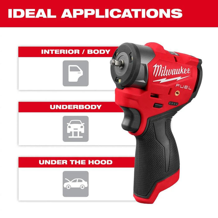 Milwaukee M12 FUEL™ 3/8" Subcompact Impact Wrench w/ Friction Ring 3049-20