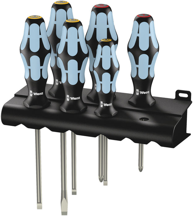 3334/6 Screwdriver set, stainless and rack