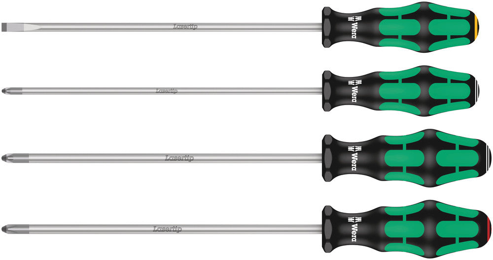Wera 335/350/355/4 Screwdriver set Kraftform Plus Lasertip 200 mm-long blades, 4 pieces 05347736002, view 2