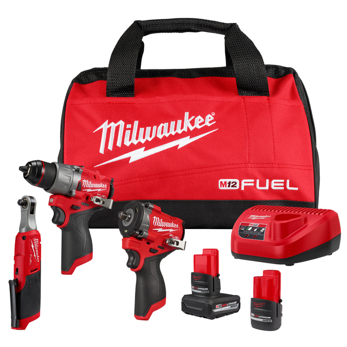 Milwaukee 3424-23 M12 FUEL™ 3-Tool Combo Kit