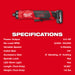 Milwaukee 3486-22 M12 FUEL™ 1/4" Straight Die Grinder Kit