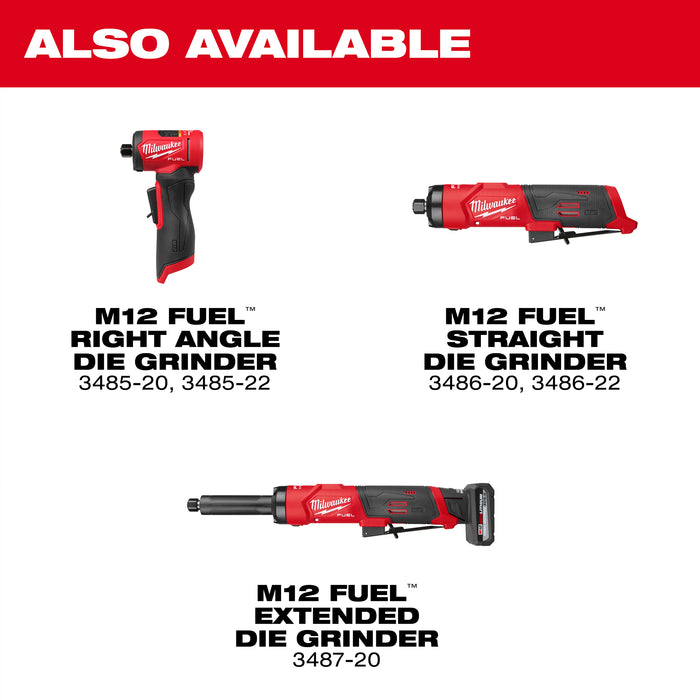 Milwaukee 3485-22 M12 FUEL™ 1/4" Right Angle Die Grinder Kit