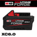 Milwaukee 18V M18 Redlithium FORGE XC6.0 6 Ah Lithium-Ion Battery 1 pc 48-11-1861, main product view