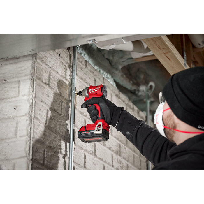 Milwaukee 3650-21CT M18™ Compact Brushless 1/4" Hex Impact Driver Kit