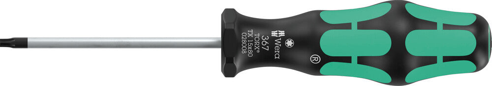 Wera 367 TORX® BO Screwdriver for tamper-proof TORX® screws, TX 15 x 80 mm 05138261001, view 2