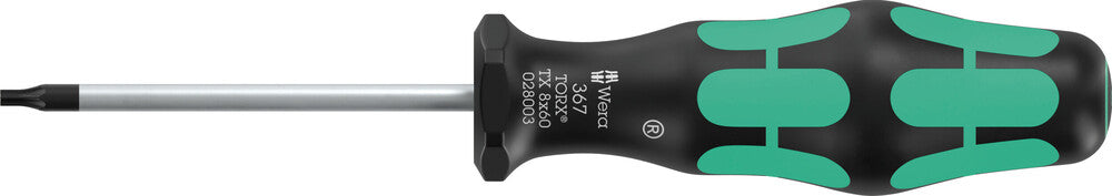 Wera 367 TORX® BO Screwdriver for tamper-proof TORX® screws, TX 8 x 60 mm 05138258001, view 2