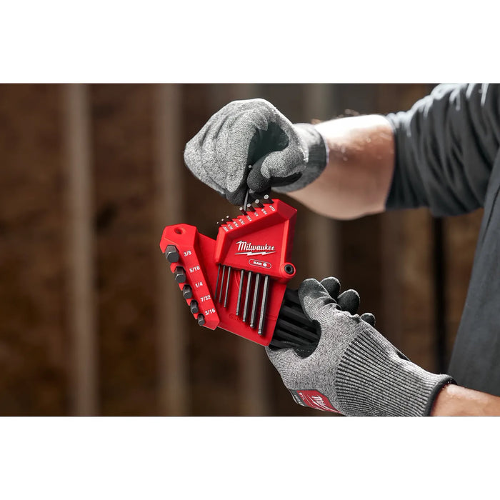Milwaukee 13-Key Ball End L-Style Hex Key Set - SAE 48-22-2185
