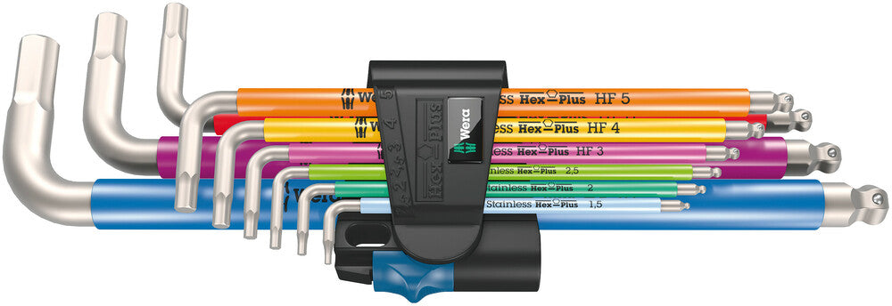 3950/9 Hex-Plus Multicolour HF Stainless 1 L-key set, metric, stainless steel, with holding function