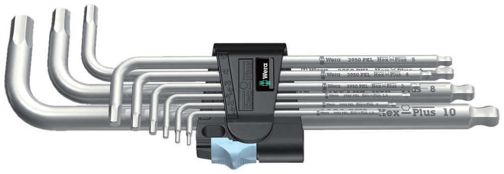 3950/9 Hex-Plus Stainless 1 L-key set, metric, stainless