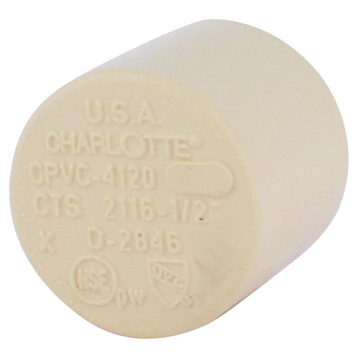 Charlotte Pipe FlowGuard 1/2 in. Hub CPVC Cap 1 pk