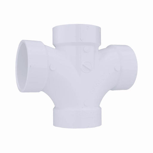 Charlotte Pipe Schedule 40 2 in. Hub X 2 in. D Hub PVC Double Sanitary Tee 1 pk