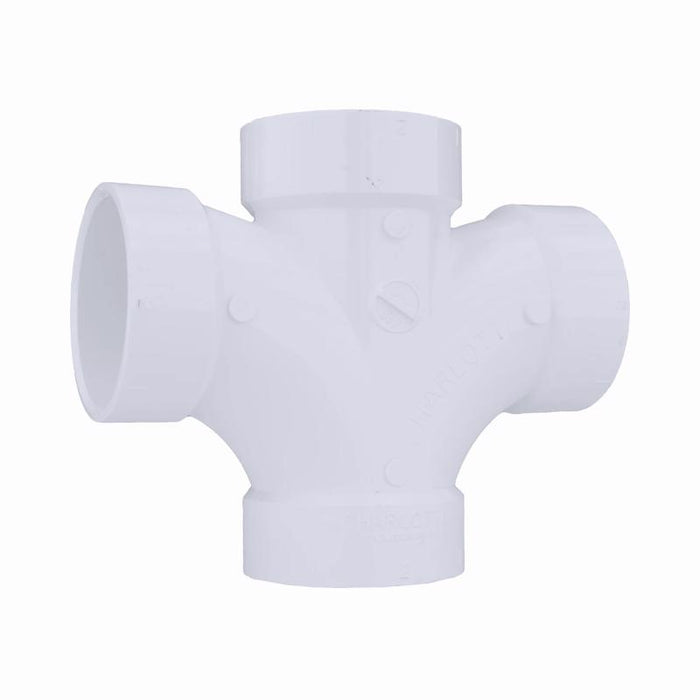 Charlotte Pipe Schedule 40 2 in. Hub X 2 in. D Hub PVC Double Sanitary Tee 1 pk