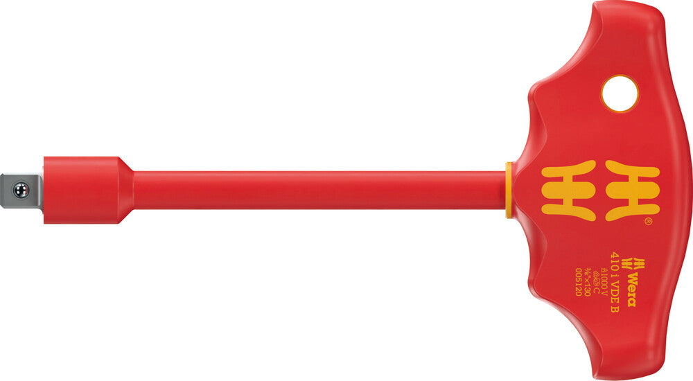 410 i VDE B VDE-insulated T-handle adapter screwdriver for 3/8" sockets
