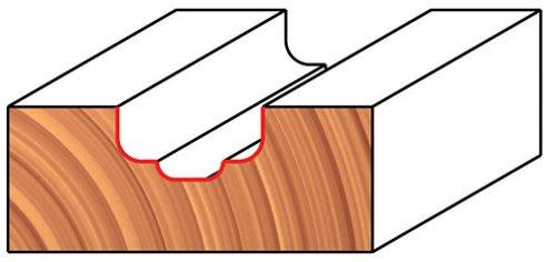 Freud 39-100 3/4-Inch Diameter Cove & Bead Groove Router Bit with 1/4-Inch Shank