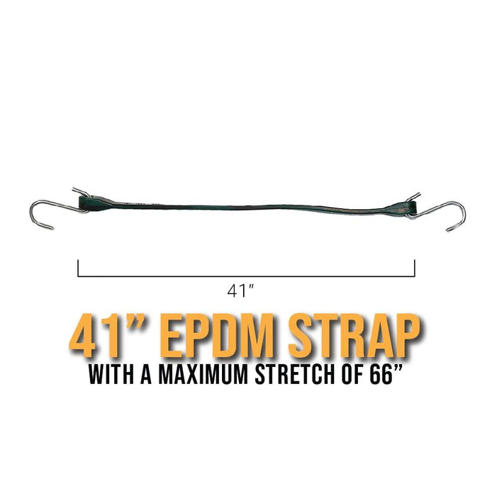 Boxer 41" Rubber Bungee Cords Heavy Duty Outdoor with 73" Max Stretch 176lbs Load - 100% EPDM Weather Proof Camo Bungee Straps with Crimped S Hook - Truck, Tarps, Motorcycle, RV - 10 Pack